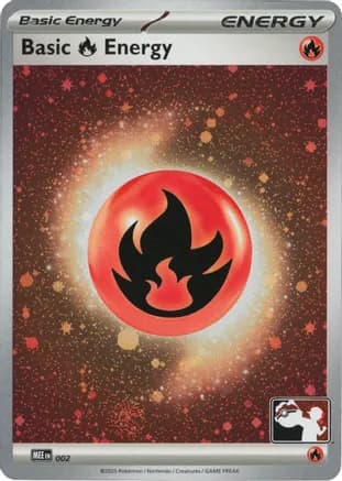 Basic Fire Energy - MEE 002 (Cosmos Holo) — Prize Pack Series Cards