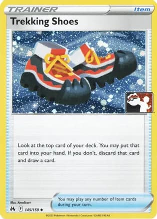 Trekking Shoes - 145/159 (Cosmos Holo) — Prize Pack Series Cards