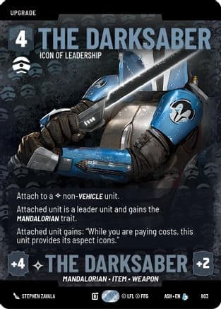 The Darksaber - Icon of Leadership (Prestige) — Ashes of the Empire