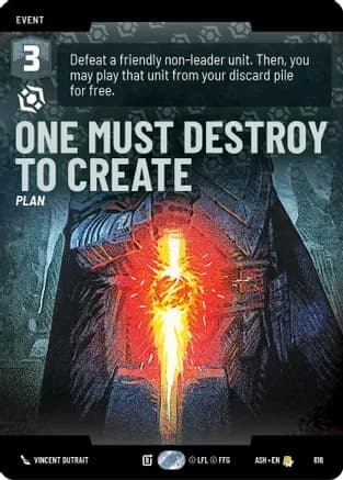 One Must Destroy to Create (Prestige) — Ashes of the Empire