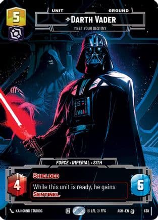 Darth Vader - Meet Your Destiny (Prestige) — Ashes of the Empire Star Wars: Unlimited card by Kamome Shirahama