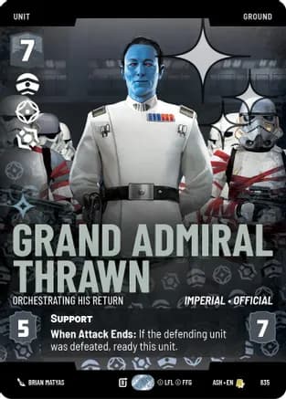 Grand Admiral Thrawn - Orchestrating His Return (Prestige Foil) — Ashes of the Empire