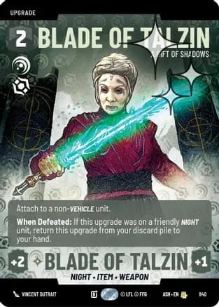 Blade of Talzin - A Gift of Shadows (Prestige Foil) — Ashes of the Empire