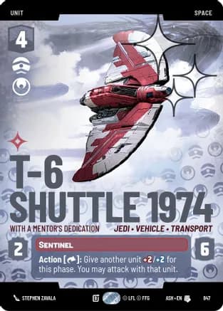 T-6 Shuttle 1974 - With a Mentor's Dedication (Prestige Foil) — Ashes of the Empire