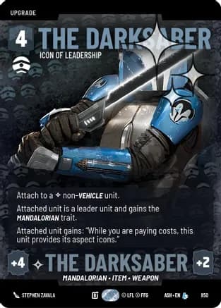 The Darksaber - Icon of Leadership (Prestige Foil) — Ashes of the Empire
