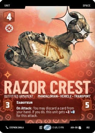 Razor Crest - Outfitted Armament (Prestige Foil) — Ashes of the Empire