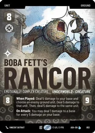 Boba Fett's Rancor - Emotionally Complex Creature (Prestige Foil) — Ashes of the Empire