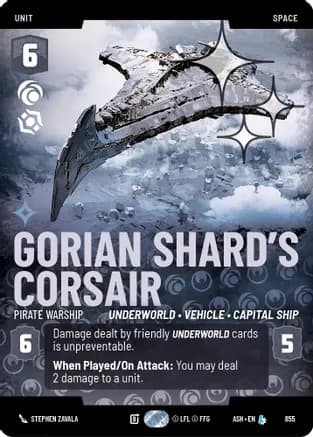 Gorian Shard's Corsair - Pirate Warship (Prestige Foil) — Ashes of the Empire