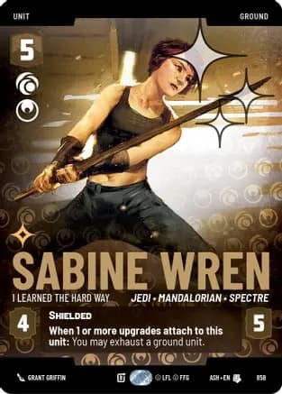 Sabine Wren - I Learned the Hard Way (Prestige Foil) — Ashes of the Empire