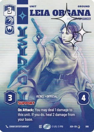 Leia Organa - Vigilant for Danger (Prestige Foil) — Ashes of the Empire