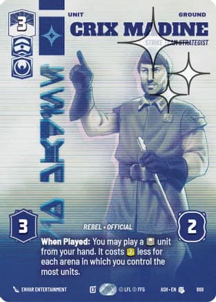 Crix Madine - Strike Team Strategist (Prestige Foil) — Ashes of the Empire
