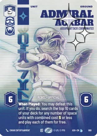 Admiral Ackbar - Assume Attack Coordinates (Prestige Foil) — Ashes of the Empire