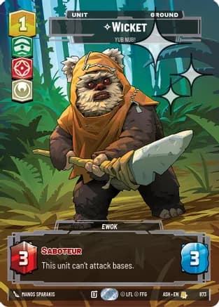 Wicket - Yub Nub! (Prestige Foil) — Ashes of the Empire