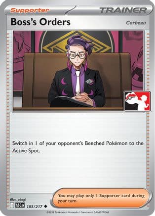 Boss's Orders [Corbeau] - 183/217 — Prize Pack Series Cards Pokémon TCG card by akagi