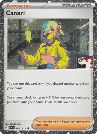 Canari - 185/217 (Cosmos Holo) — Prize Pack Series Cards