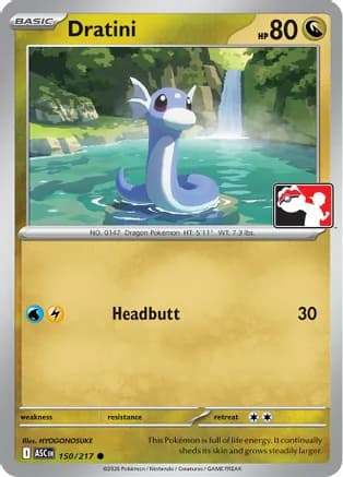 Dratini - 150/217 — Prize Pack Series Cards