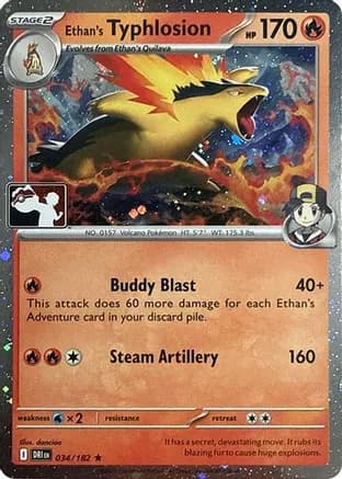 Ethan's Typhlosion - 034/182 (Cosmos Holo) — Prize Pack Series Cards