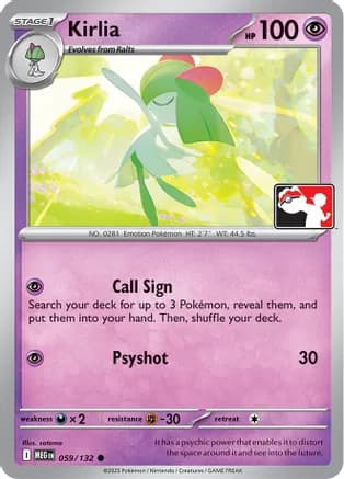 Kirlia - 059/132 — Prize Pack Series Cards