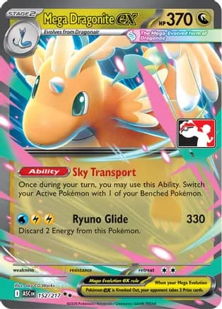 Mega Dragonite ex - 152/217 — Prize Pack Series Cards