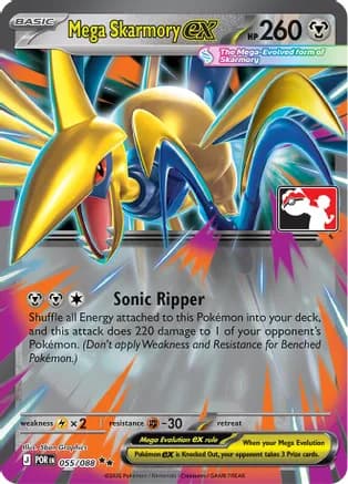 Mega Skarmory ex - 055/088 — Prize Pack Series Cards