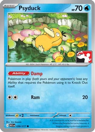 Psyduck - 039/217 — Prize Pack Series Cards Pokémon TCG card by Jiro Sasumo
