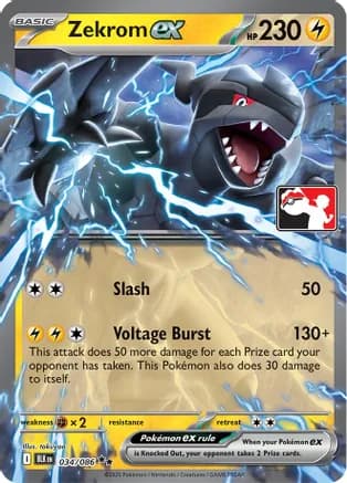 Zekrom ex - 034/086 (Right Stamp) — Prize Pack Series Cards