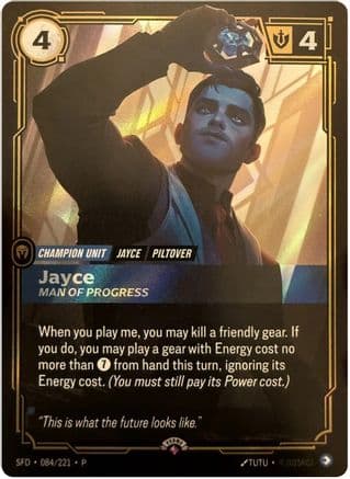 Jayce, Man of Progress — Riftbound Organized Play Promotional Cards