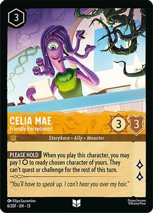 Celia Mae - Friendly Receptionist — Attack of the Vine! Disney Lorcana card by Filipe Laurentino