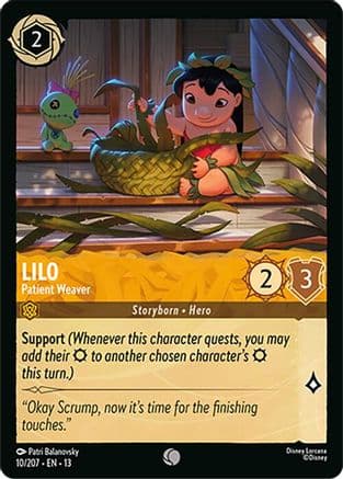Lilo - Patient Weaver — Attack of the Vine! Disney Lorcana card by Patri Balanovsky