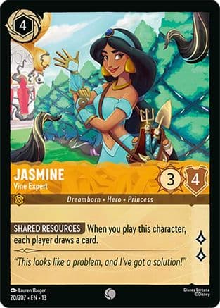 Jasmine - Vine Expert — Attack of the Vine! Disney Lorcana card by Lauren Barger