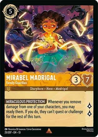 Mirabel Madrigal - Family Guardian — Attack of the Vine! Disney Lorcana card by Veronica Di Lorenzo / Livio Cacciatore