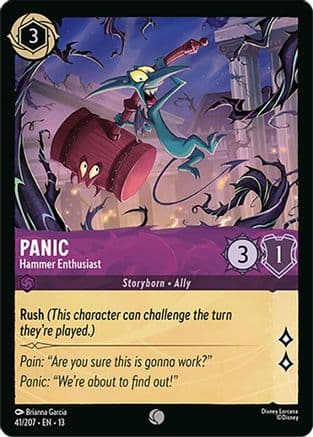 Panic - Hammer Enthusiast — Attack of the Vine! Disney Lorcana card by Brianna Garcia