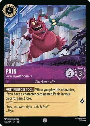 Pain - Running with Scissors — Attack of the Vine! Disney Lorcana card by Brianna Garcia