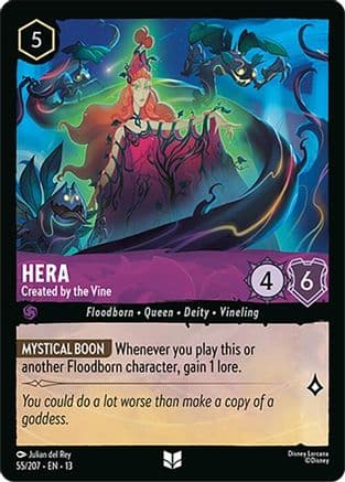 Hera - Created by the Vine — Attack of the Vine! Disney Lorcana card by Julian del Rey