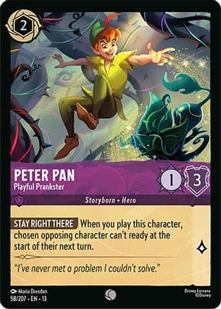 Peter Pan - Playful Prankster — Attack of the Vine! Disney Lorcana card by Maria Dresden