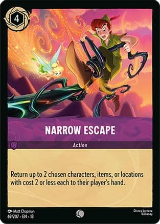 Narrow Escape — Attack of the Vine! Disney Lorcana card by Matt Chapman