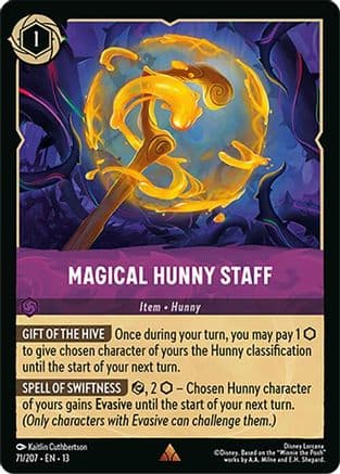 Magical Hunny Staff — Attack of the Vine! Disney Lorcana card by Kaitlin Cuthbertson