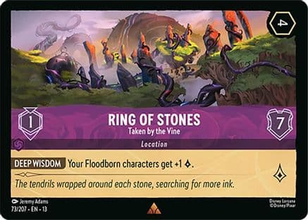 Ring of Stones - Taken by the Vine — Attack of the Vine! Disney Lorcana card by Jeremy Adams