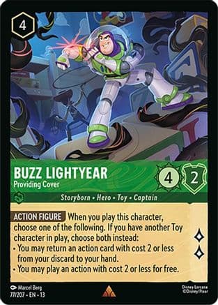 Buzz Lightyear - Providing Cover — Attack of the Vine! Disney Lorcana card by Marcel Berg