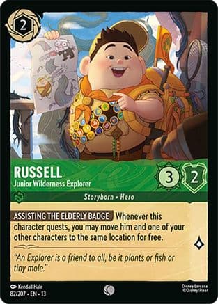 Russell - Junior Wilderness Explorer — Attack of the Vine! Disney Lorcana card by Kendall Hale