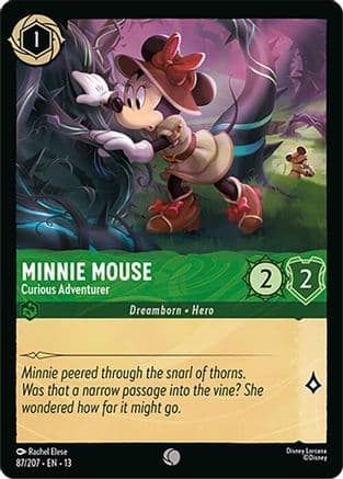Minnie Mouse - Curious Adventurer — Attack of the Vine! Disney Lorcana card by Rachel Elese