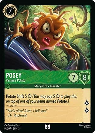 Posey - Vampire Potato — Attack of the Vine! Disney Lorcana card by Carmine Pucci