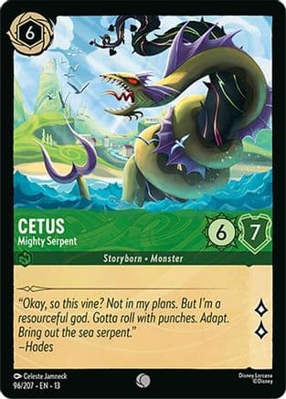 Cetus - Mighty Serpent — Attack of the Vine! Disney Lorcana card by Celeste Jamneck
