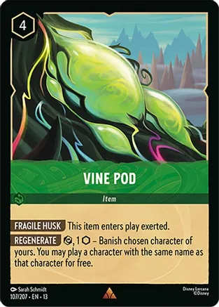 Vine Pod — Attack of the Vine! Disney Lorcana card by Sarah Schmidt