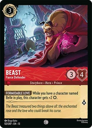 Beast - Fierce Defender — Attack of the Vine! Disney Lorcana card by Diogo Saito