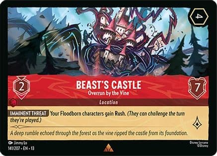 Beast's Castle - Overrun by the Vine — Attack of the Vine! Disney Lorcana card by Jimmy Lo