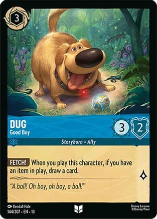 Dug - Good Boy — Attack of the Vine! Disney Lorcana card by Kendall Hale