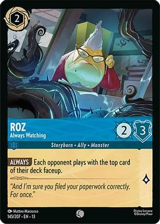 Roz - Always Watching — Attack of the Vine! Disney Lorcana card by Matteo Marzocco