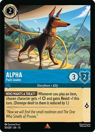 Alpha - Pack Leader — Attack of the Vine! Disney Lorcana card by Carmine Pucci
