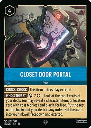 Closet Door Portal — Attack of the Vine! Disney Lorcana card by Jaime Puga